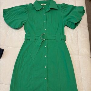 entro Green Shirt Dress with Belt